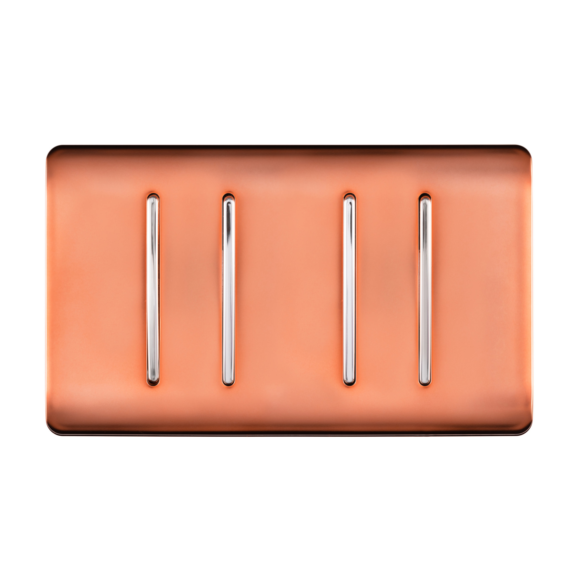 ART-SS44CPR  4 Gang 2 Way 10 Amp Rocker Twin Plate Copper